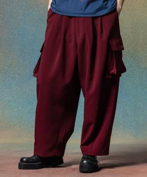 【予約商品】glamb(グラム)GB0225/P17 : Color Cargo Slacks / カラーカーゴスラックス - Wine