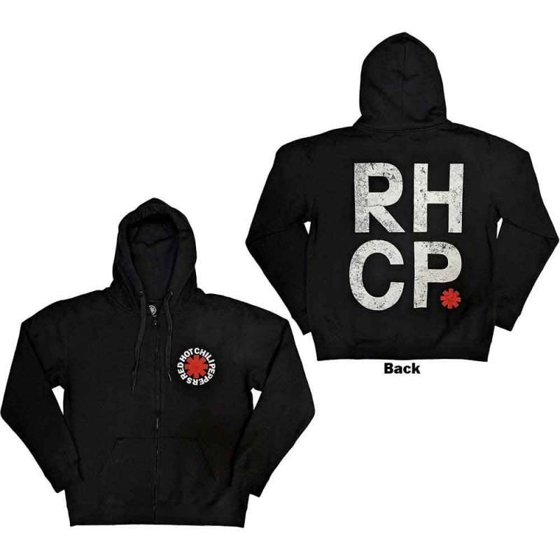 【予約商品】RED HOT CHILI PEPPERS Unisex Zipped Hoodie: Red Asterisk(Back Print)