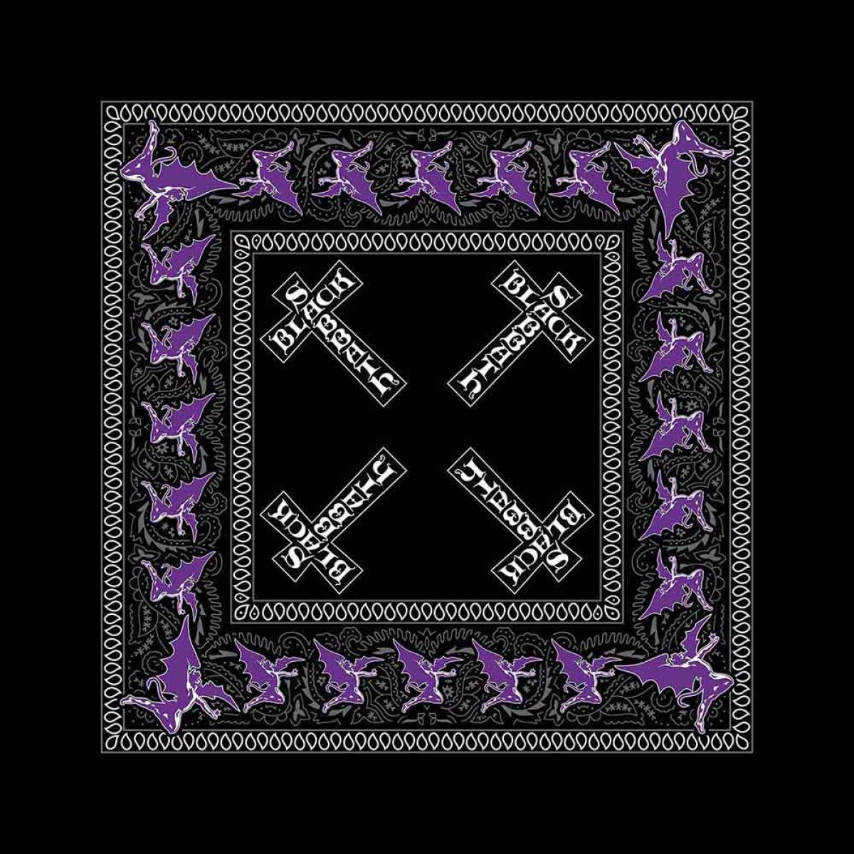 【予約商品】BLACK SABBATH Unisex Bandana: Cross Logo - BLACK