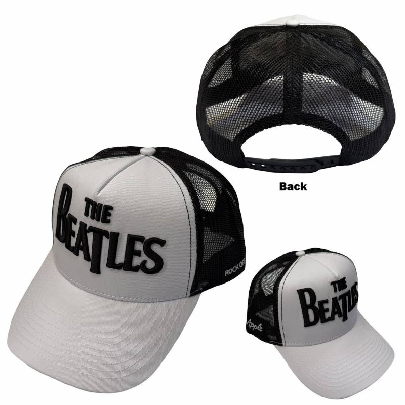 【予約商品】THE BEATLES Unisex Mesh Back Cap: Drop T Logo & Apple (Black & White)