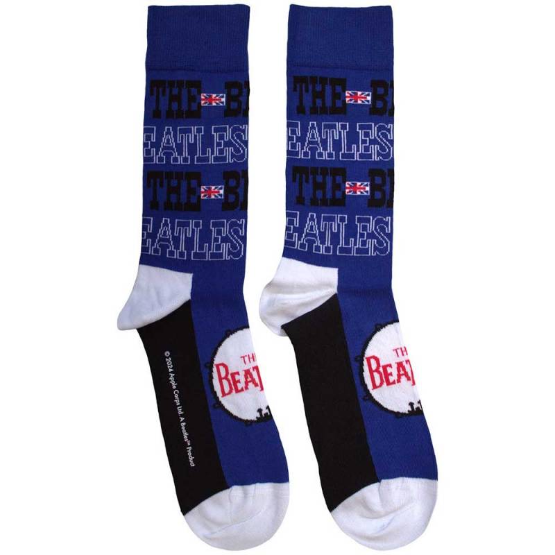 【予約商品】THE BEATLES Unisex Ankle Socks: Budokan Poster & Drum Logo (Blue)