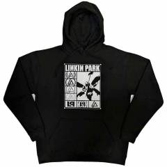 【予約商品】LINKIN PARK Unisex Pullover Hoodie: Logos Rectangle (Black) - BLACK