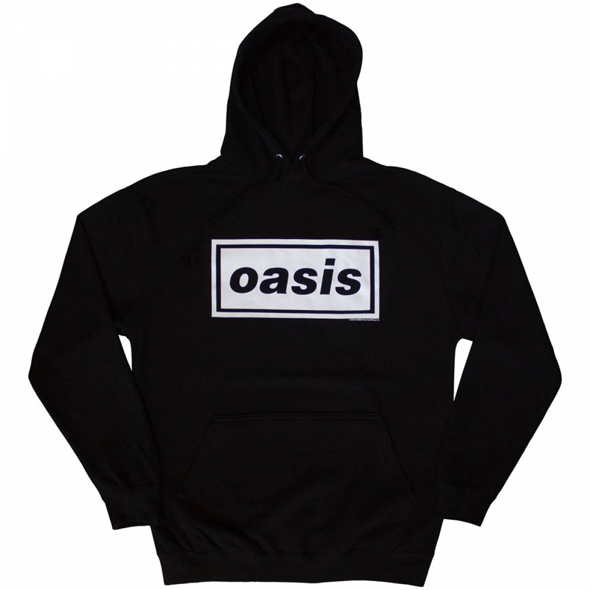 OASIS Unisex Pullover Hoodie: Decca Logo - BLACK
