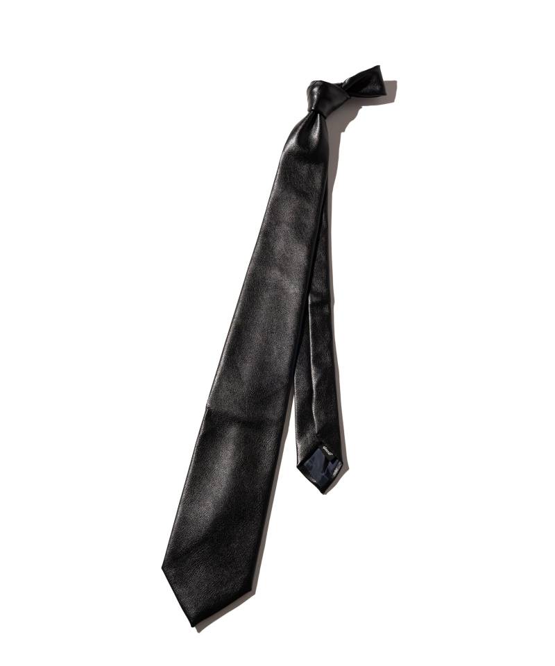 【予約商品】glamb(グラム)Synth Leather Tie / シンセレザータイ - Black