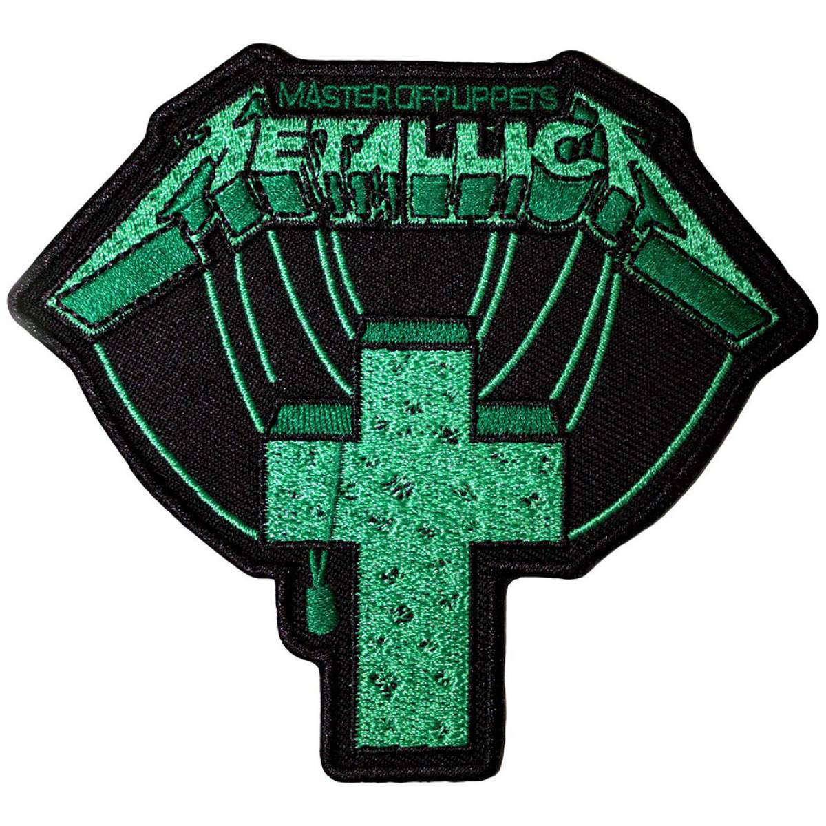 【予約商品】METALLICA Woven Patch: Master Of Puppets Green Cross (Standard)