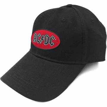 【予約商品】AC/DC Unisex Baseball Cap: Oval Logo (Black) - BLACK