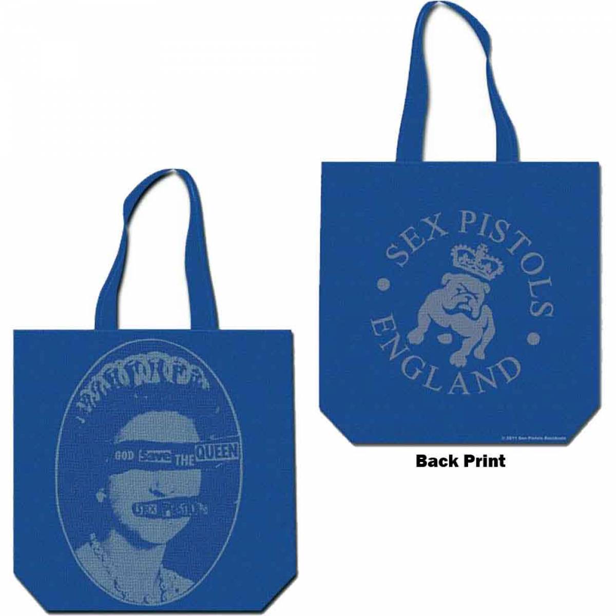 【予約商品】THE SEX PISTOLS Cotton Tote Bag: God Save the Queen (Back Print) - MULTICOLOUR