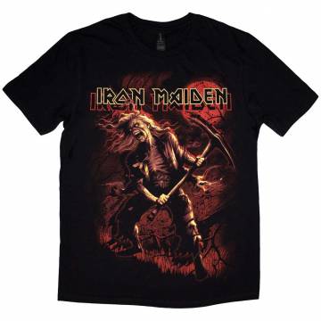 【予約商品】IRON MAIDEN バンドTシャツ ユニセックス: Benjamin Breeg Red Graphic - BLACK