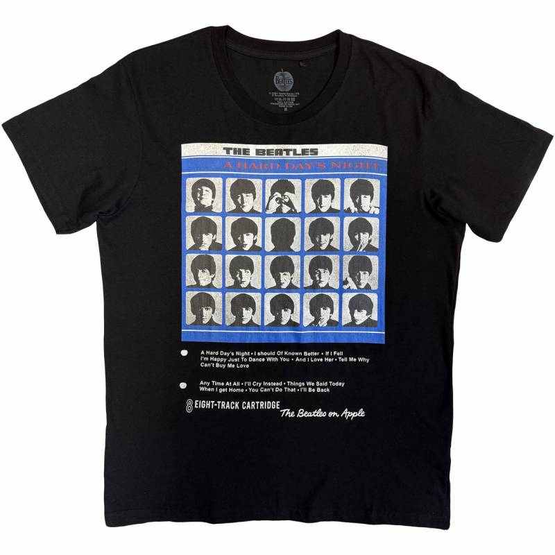 【予約商品】THE BEATLES バンドTシャツ ユニセックス: Hard Days Night 8 Track (Black)