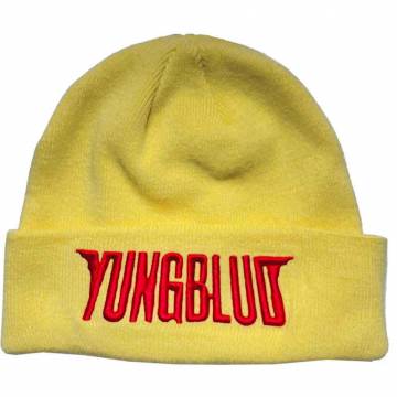 【予約商品】YUNGBLUD Unisex Beanie Hat: Red Logo - YELLOW