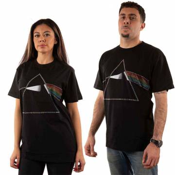 【予約商品】PINK FLOYD バンドTシャツ ユニセックス: Dark Side of the Moon (Black) (Embellished) - BLACK