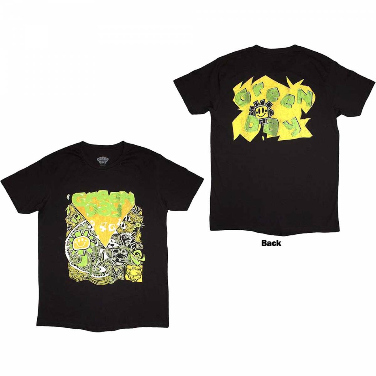 【予約商品】GREEN DAY バンドTシャツ ユニセックス: Psychedelic Kerplunk (Back Print) - BLACK