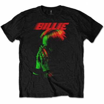 【予約商品】BILLIE EILISH バンドTシャツ ユニセックス: Hands Face (Black) - BLACK
