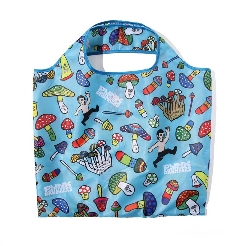 【予約商品】PUNK DRUNKERS (パンク・ドランカーズ) 総柄のエコBAG - キノコ