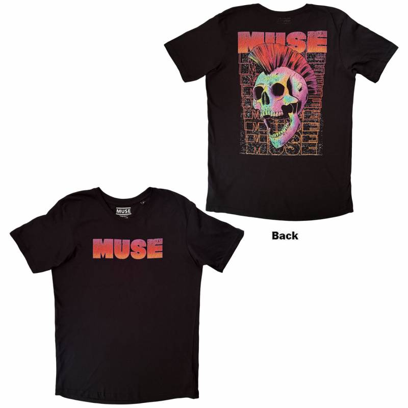 【予約商品】MUSE バンドTシャツ ユニセックス: Punk Skull (Black) (Back Print)