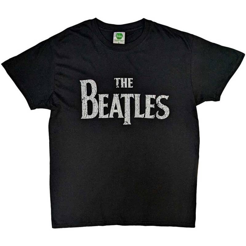 【予約商品】THE BEATLES バンドTシャツ ユニセックス: Vintage Drop T Logo (Black)