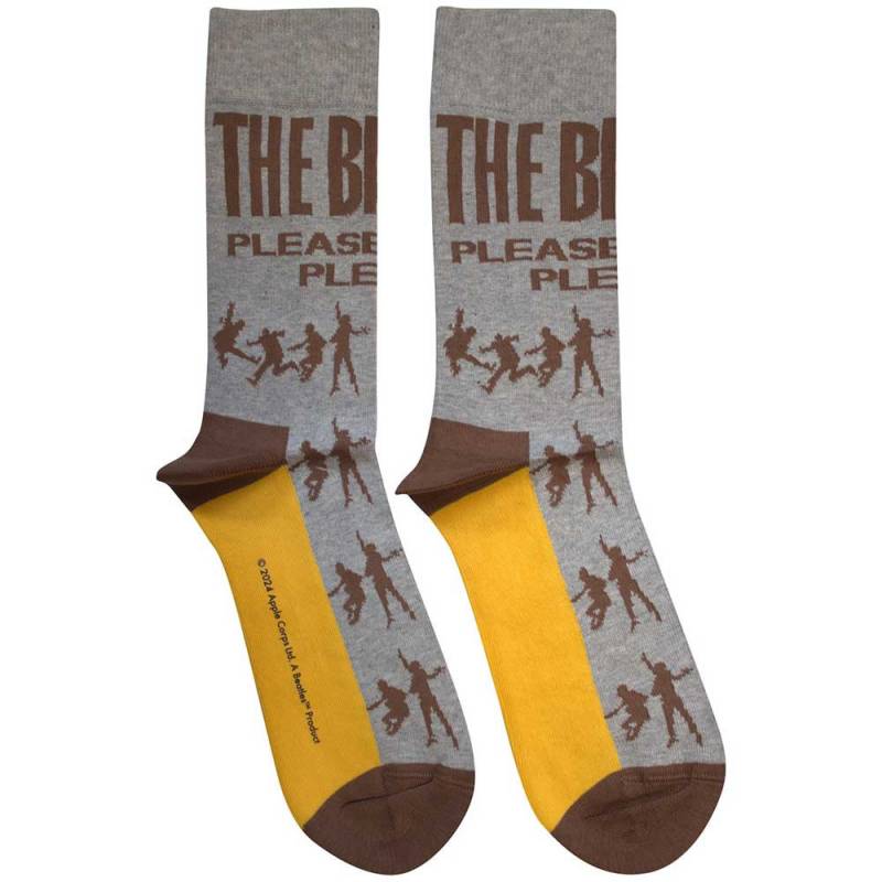 【予約商品】THE BEATLES Unisex Ankle Socks: Please Please Me Silhouettes (Grey)