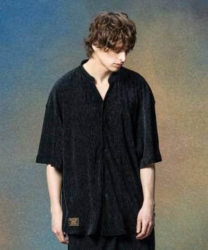 【予約商品】glamb(グラム)GB0225/SH10 : Glamour Crepe Shirt / グラマークレープシャツ - Black