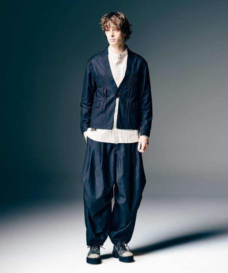 【予約商品】glamb(グラム) Kimono Based Jacket Set Up / キモノベースジャケットセットアップ - Black