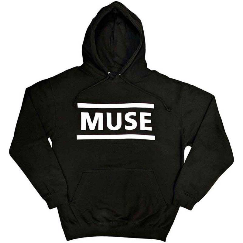 【予約商品】MUSE Unisex Pullover Hoodie: White Logo (Black)