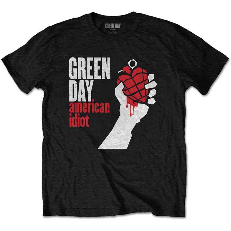 【予約商品】GREEN DAY バンドTシャツ ユニセックス: American Idiot (Black)