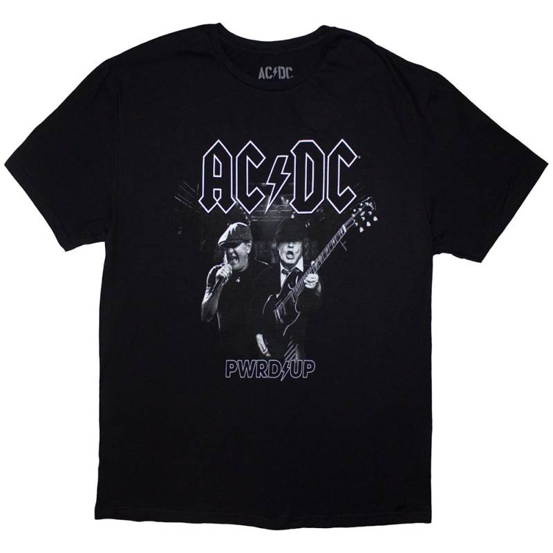 【予約商品】AC/DC バンドTシャツ ユニセックス: PWRD-UP B&W Photo (Black) (Ex-Tour) (X-Large) - BLACK