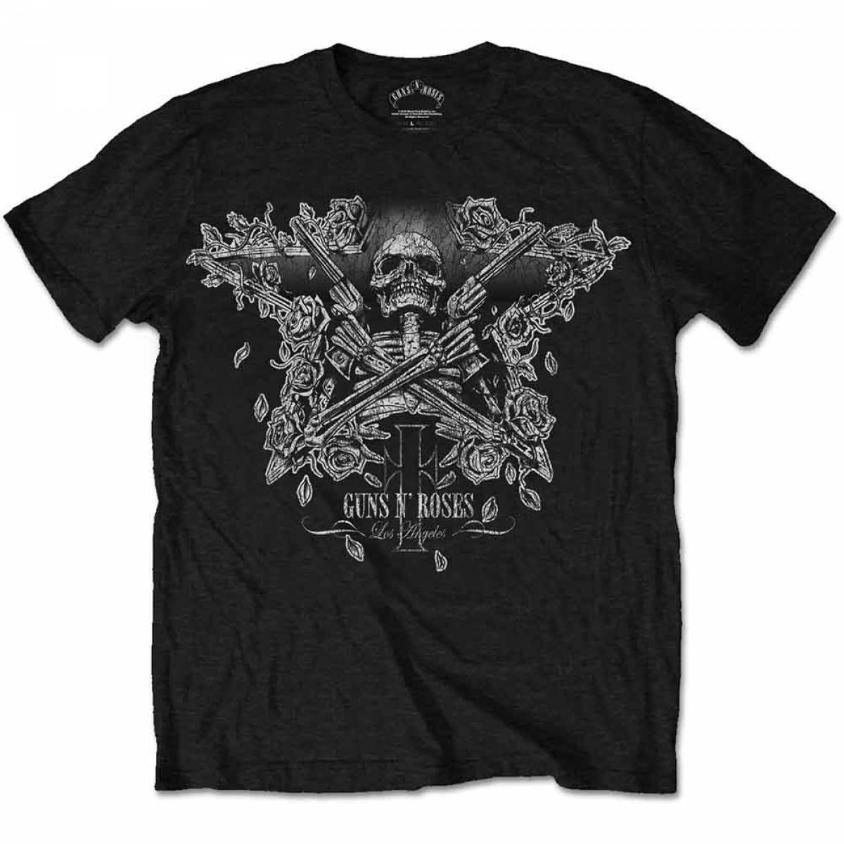 【予約商品】GUNS N' ROSES ユニセックスTシャツ: Skeleton Guns