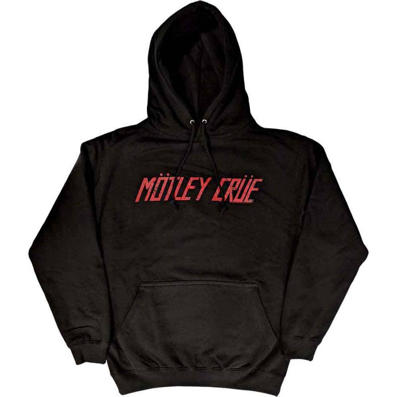 【予約商品】MOTLEY CRUE Unisex Pullover Hoodie: Distressed Logo (Black)