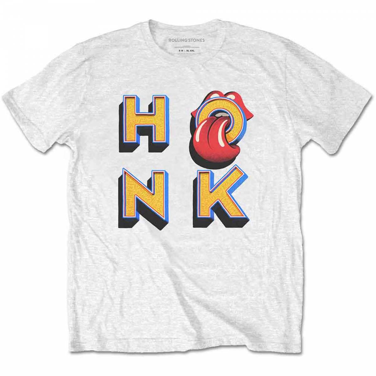 【予約商品】THE ROLLING STONES バンドTシャツ ユニセックス: Honk Letters (White) - WHITE
