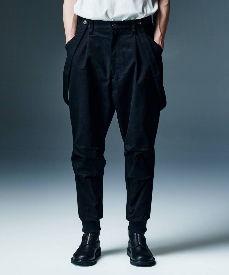 【予約商品】glamb(グラム) Suspender Sarouel Pants / サスペンダーサルエルパンツ - Black