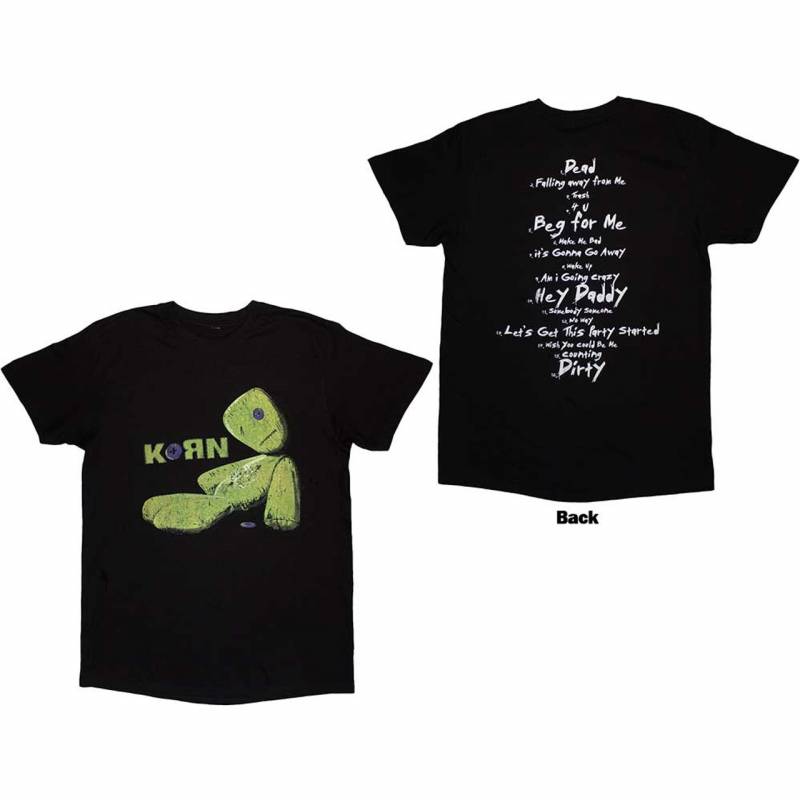 【予約商品】KORN バンドTシャツ ユニセックス: Issues Tracklist (Black) (Back Print)