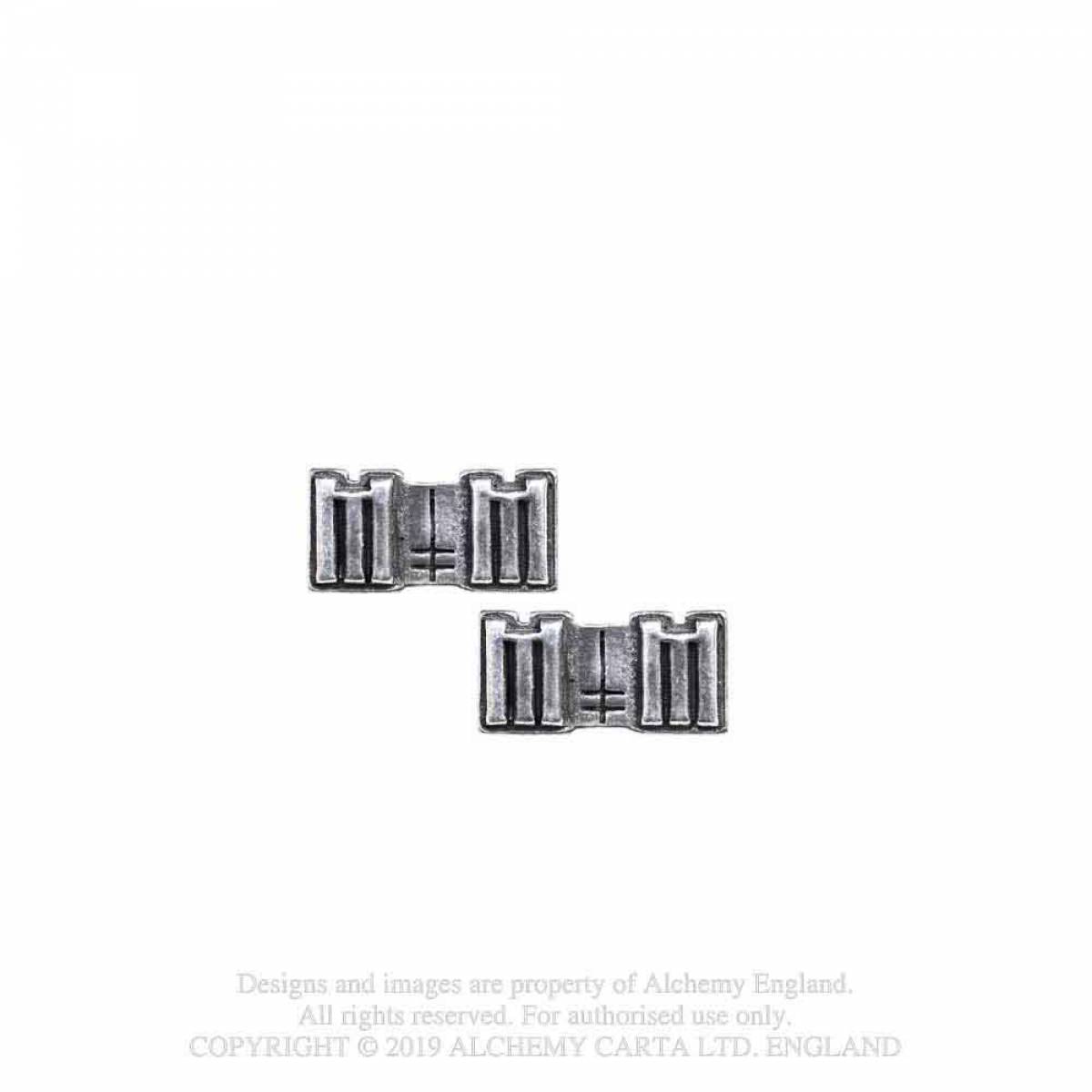 【予約商品】MARILYN MANSON Stud Earrings: MM Logo