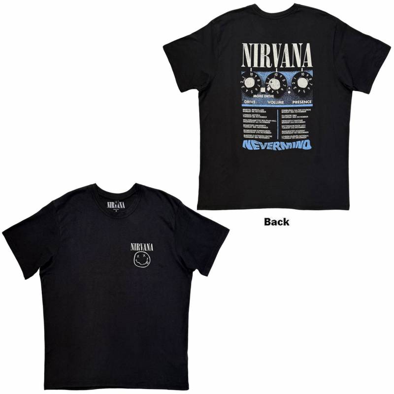 【予約商品】NIRVANA Unisex Premium Carbon バンドTシャツ: More Drive (Black) (Back Print)