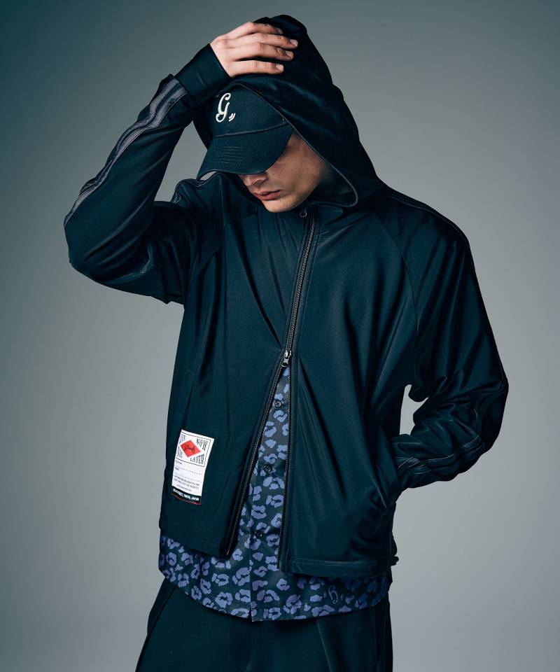 【予約商品】glamb(グラム) Rash Guard Hood Jersey / ラッシュガードフードジャージ - Black