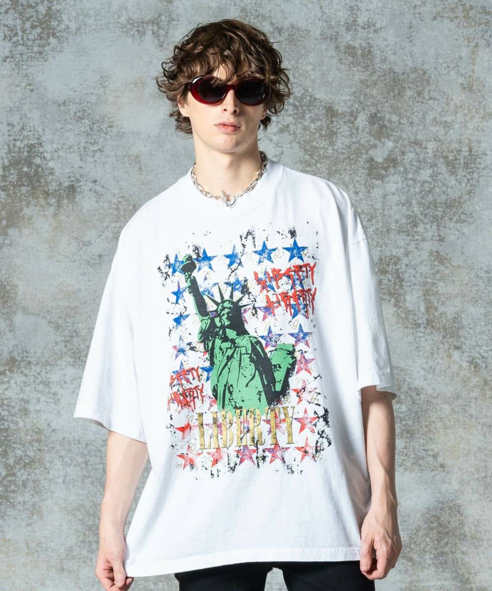 glamb(グラム)GB0325/CS08 : Liberty T-shirt / リバティＴシャツ - White