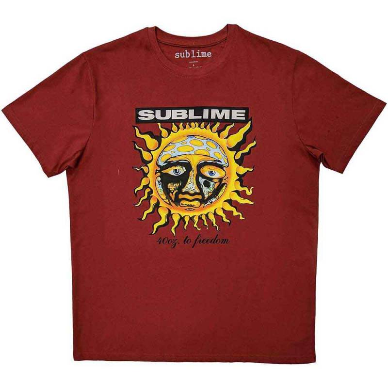 【予約商品】SUBLIME バンドTシャツ ユニセックス: GRN 40 Oz (Red)