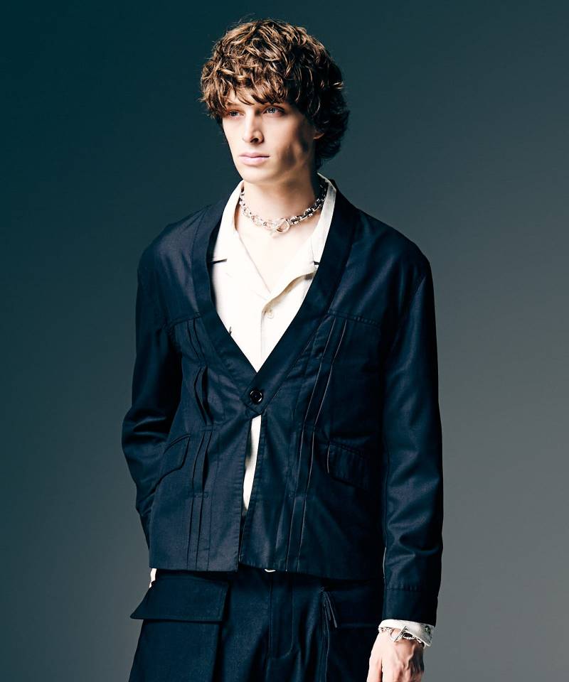 【予約商品】glamb(グラム) Kimono Based Jacket / キモノベースジャケット - Black