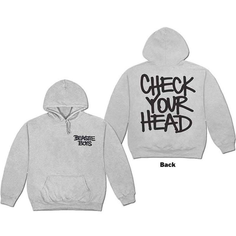 【予約商品】The BEASTIE BOYS Unisex Pullover Hoodie: Check Your Head (Grey) (Back Print)