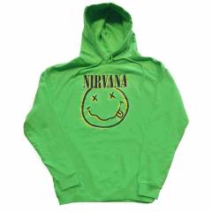 【予約商品】NIRVANA Unisex Pullover Hoodie: Inverse Happy Face (Green)
