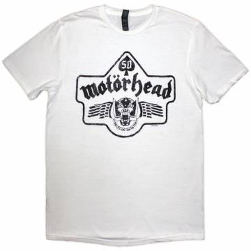 【予約商品】MOTORHEAD バンドTシャツ ユニセックス: 50 Years Ace Wings Emblem (White) - WHITE
