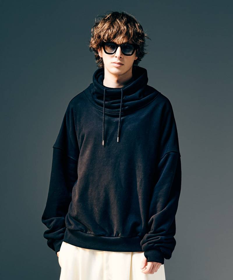 【予約商品】glamb(グラム)High Neck Balloon Sweat / ハイネックバルーンスウェット - Black