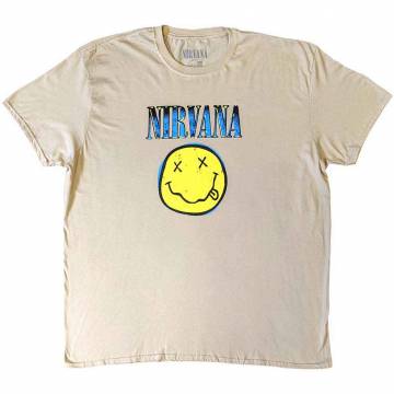 【予約商品】NIRVANA バンドTシャツ ユニセックス: Xerox Happy Face (Sand) (XXX-Large) - SAND