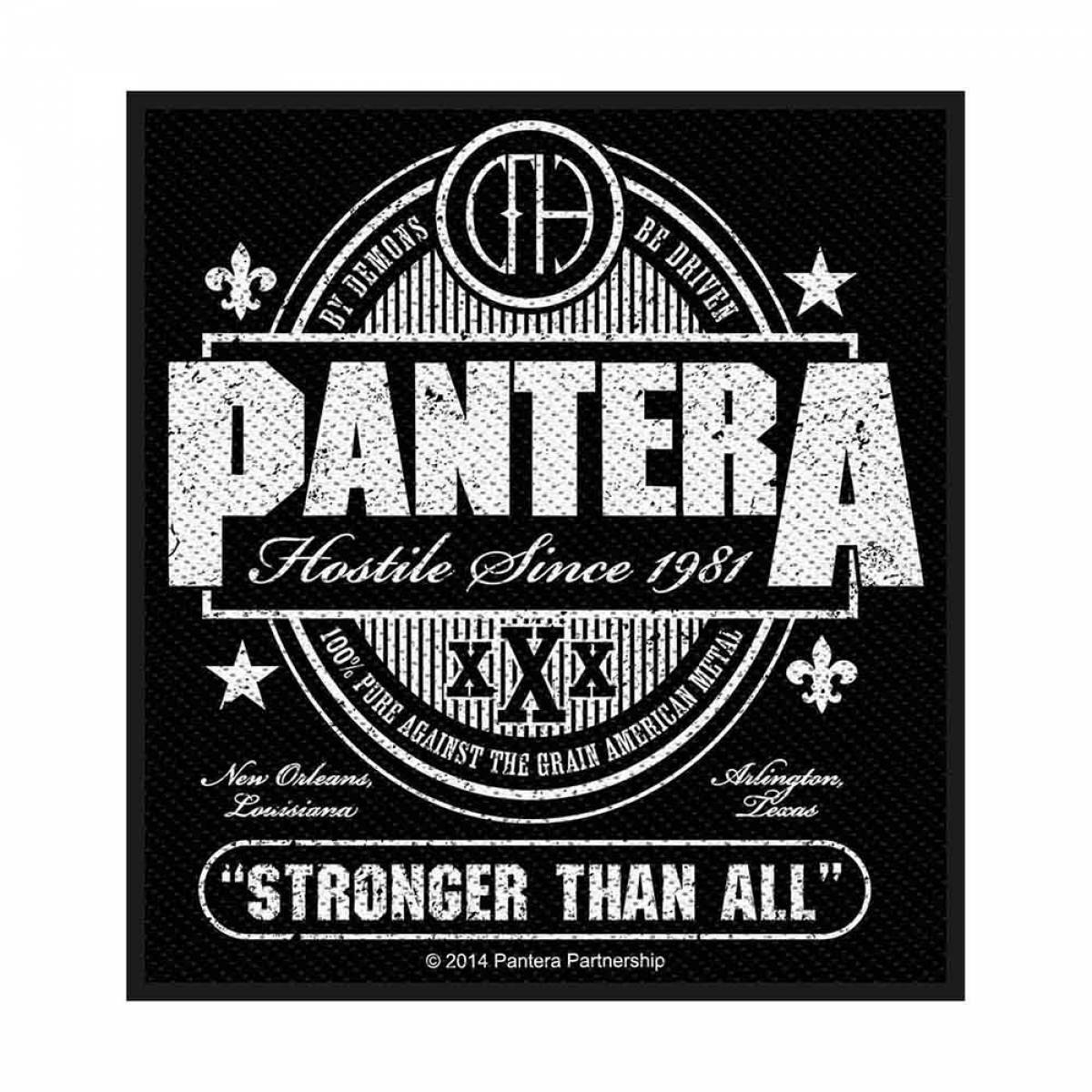 【予約商品】PANTERA Standard Woven Patch: Stronger Than All (Retail Pack)