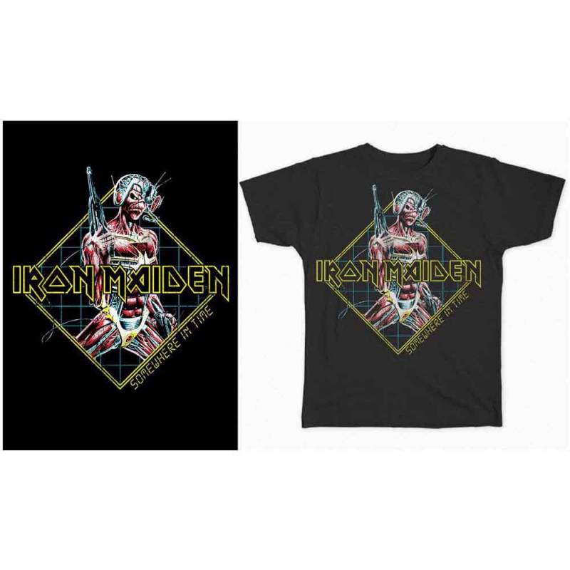 【予約商品】IRON MAIDEN バンドTシャツ ユニセックス: Somewhere in Time Diamond (Black)