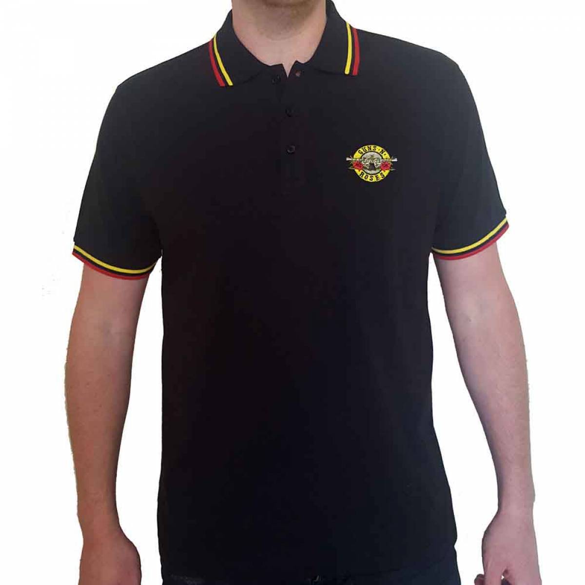【予約商品】GUNS N' ROSES Unisex Polo Shirt: Classic Logo (Black) - BLACK