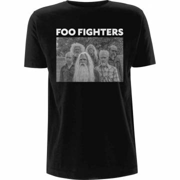 【予約商品】FOO FIGHTERS バンドTシャツ ユニセックス: Old Band Photo (Black) - BLACK
