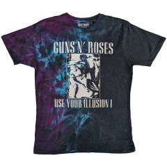 【予約商品】GUNS N' ROSES バンドTシャツ ユニセックス: Use Your Illusion Monochrome (Blue) (Wash Collection)