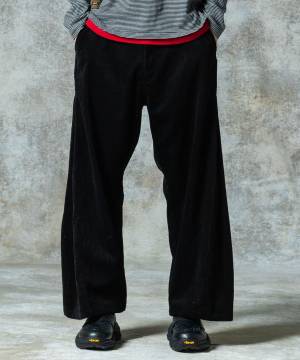 【予約商品】glamb(グラム)B0325/P10 : Overflow Corduroy Pants / オーバーフロウコーデュロイパンツ - Black