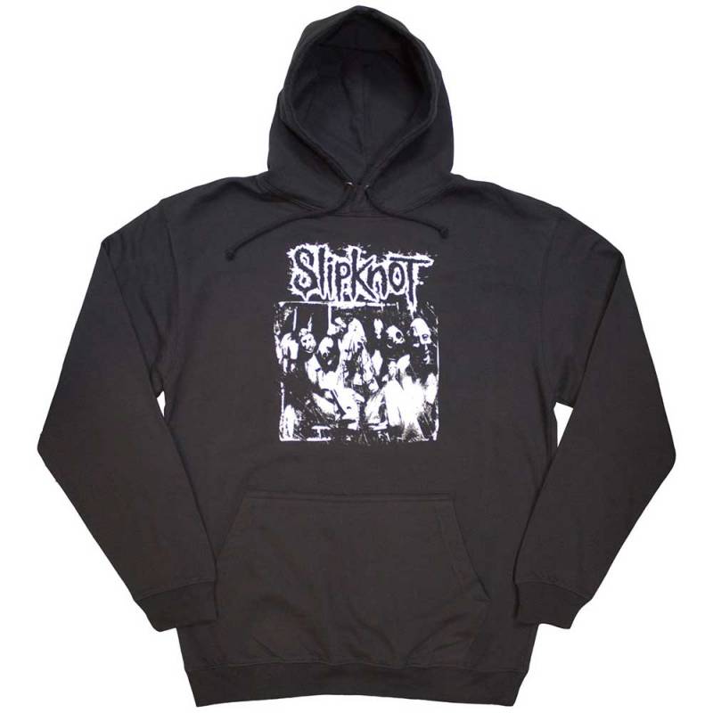 【予約商品】SLIPKNOT Unisex Pullover Hoodie: Album Splatter (Charcoal Grey) (Back Print) - CHARCOAL GREY