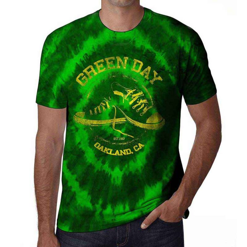 【予約商品】GREEN DAY バンドTシャツ ユニセックス: All Stars (Green) (Wash Collection)